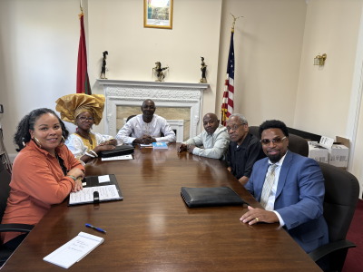The Center for Pan-African Studies meeting with Burkino Faso Charge d'affaires at Embassy in Washington, DC The Center for Pan-African Studies meeting with Burkino Faso Charge d'affaires at Embassy in Washington, DC